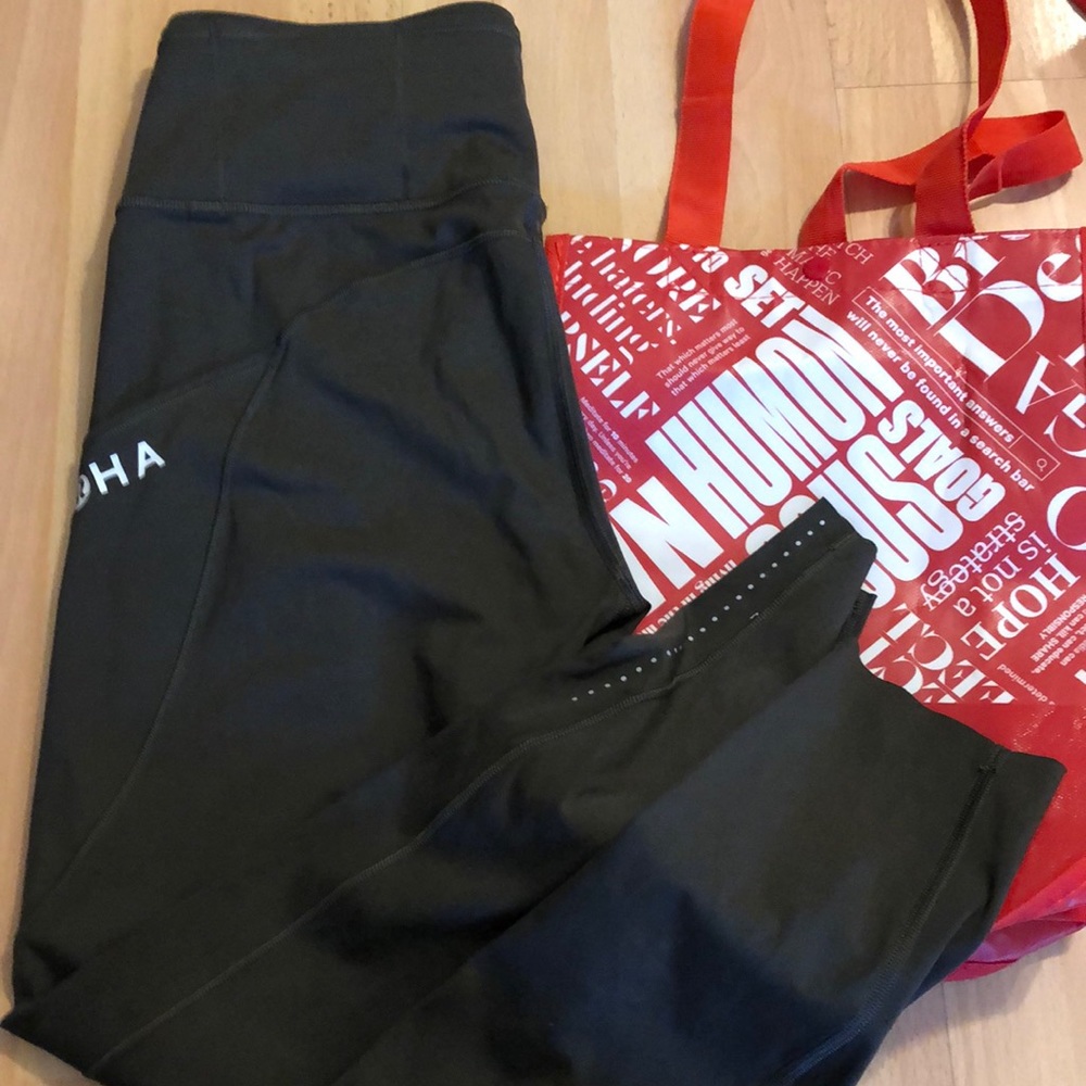 Olive green customized aloha lululemon leggings